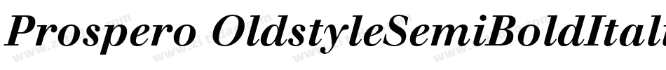 Prospero OldstyleSemiBoldItalic字体转换